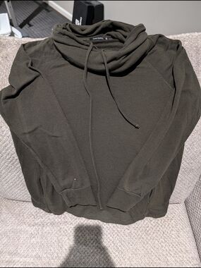 Pink Clover Olive Green Cowl Neck Knit Top